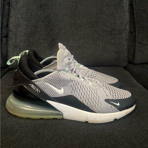 Nike Air Max 270 Mens Black Fresh Mint Green Running Sneakers CJ0520-001 Size 13